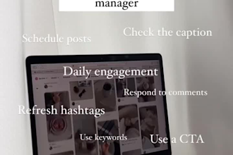 be your social media marketing manager and personal assistant