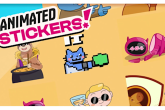 create fluid high quality animated stickers for telegram, giphy or whatsapp