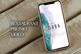 create modern restaurant promo video for social media