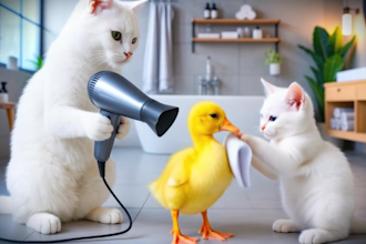 create cute ai cat or dog and animal videos for social media