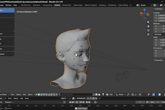 create 52 arkit blendshapes for facial animation