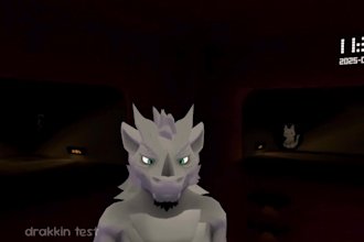 custom dragon furry vrchat avatar fursona vtuber model vrm for PC unity quest
