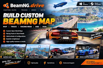 build custom beamng map beamng drive map beamng track racing road map mod vormac