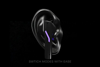 create realistic 3d headphone speakers camera electronic gadget animation video