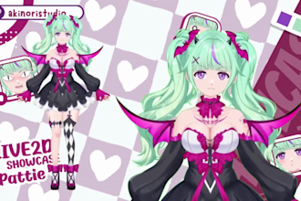 create 3d models for vtuber, anime, rigging and vroid vrchat