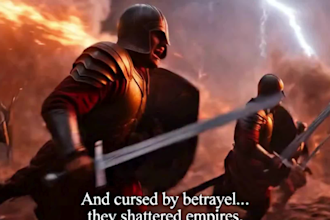 create a cinematic ai book trailer for your fantasy and thriller novel