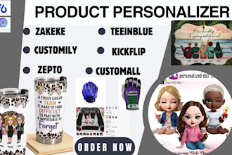 setup product personalizer with customily, zakeke, teeinblue, kickflip