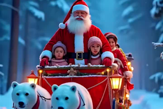 create stunning ai christmas video animation, 3d cartoon, ai animation, veo