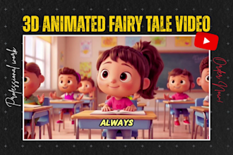 create kids 3d animated fairy tale video for your youtube channel