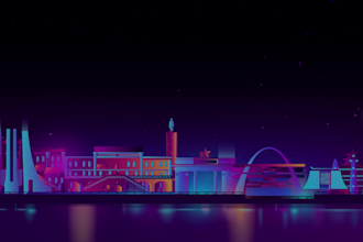 create a vector skyline city  illustration in 3 days