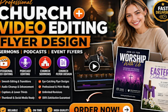 edit church videos sermons and design church event flyers
