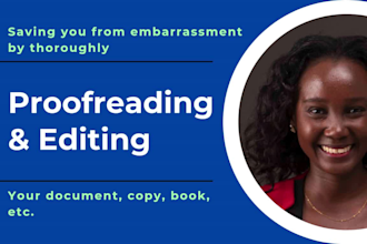proofread and edit your article, copy, document, etc