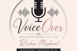 record a natural female voice over for videos