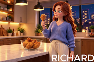 3d pixar style ai animation video ai cartoon storytelling gender reveal video