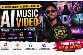 recreate an ai music video ai songs suno al music and remake beats
