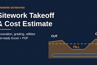 do earthwork, site work, grading, cut and fill and utility takeoff