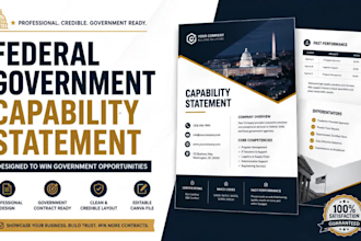 design a professional federal government capability statement