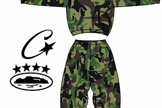create a unique streetwear tracksuit design for your clothing brand