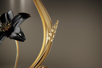 create a 3d printable jewelry ring design with realistic renders and animation