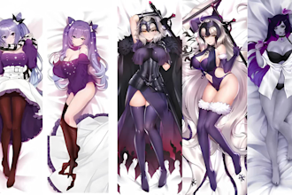 draw custom dakimakura vtuber, anime, fanart, waifu, husbando in anime style