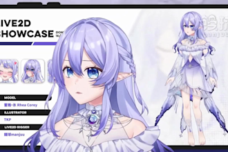 design live2d model, 2d vtuber avatar, rigging, vtuber commission for streaming