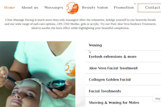 design beauty website, skincare website or cosmetics website spa website