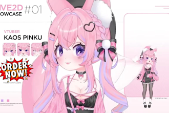 design and rig pro live2d vtuber model anime vtuber avatar 3d vtuber commission