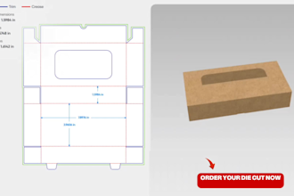design your custom die cut or die line for your packaging design