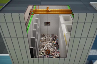 create 3d industrial animation architectural waste to energy plant visualization