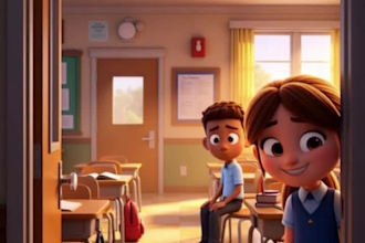 create a 3d ai cartoon video animation for youtube kids