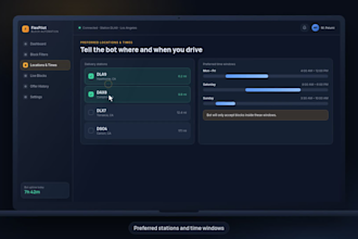 develop doordash bot, instacart bot, spark driver bot, amazon flex bot
