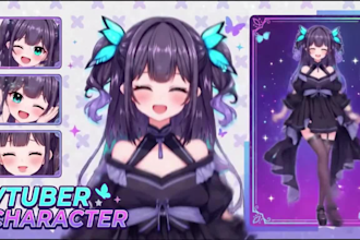 design and rig anime vtuber model live2d model live2d rigging for streaming