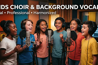 record kids choir and background vocals for your song