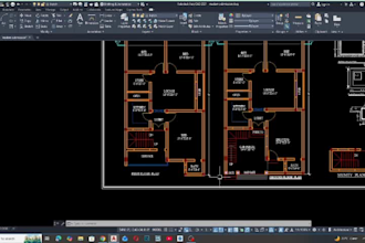 convert PDF to cad, PDF to dwg,redraw 2d floor plan