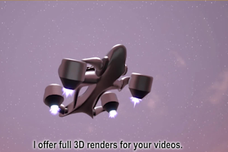 create 3d models , 3d animations , renders or video edit