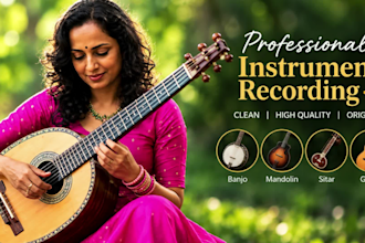 record professional banjo, mandolin, sitar and guitar tracks for your song