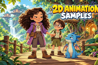 professional 2d cartoon animation and animated story videos