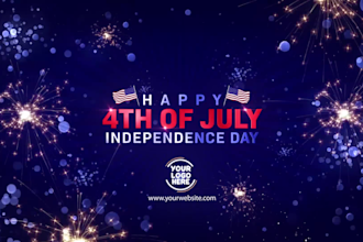 create a 4th of july independence day greeting video