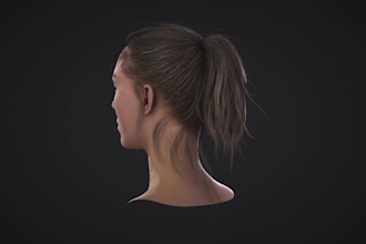 do 3d unreal engine hair groom, hair card xgen, braid hair, metahuman hair model