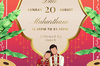 design your elegant and animated digital video invitation