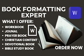 professionally edit and format your devotionals, prayers, and bible study guides