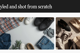 do flat lay photography for shoes and clothing