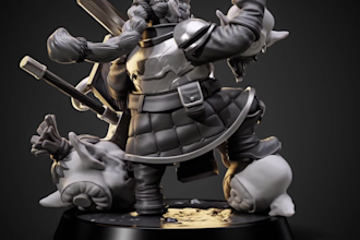 design a custom action figure for 3d printing or production