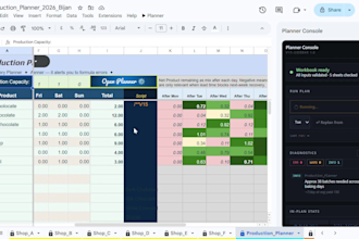 build a google sheets inventory and production planner with apps script