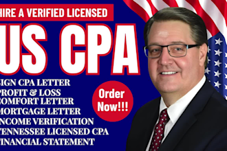 get you US CPA letter CPA comfort letter CPA verification letter profit and loss