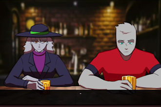 develop a visual novel game in renpy or unity with branching story