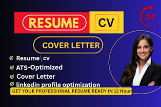 write professional ats resume writing and cover letter