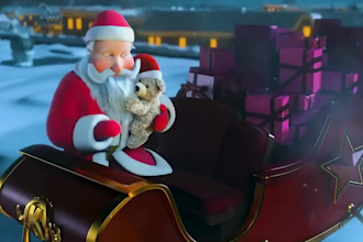 3d animation, christmas animation 3d promo advert video or santa claus animation