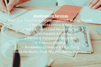 do quickbooks online bookkeeping clean up and reconciliation