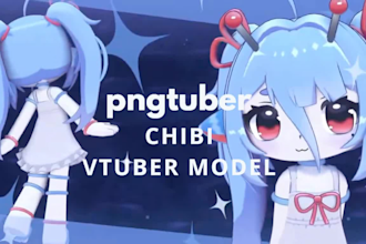 design and rig live2d vtuber model, chibi, or pngtuber for vtube studio